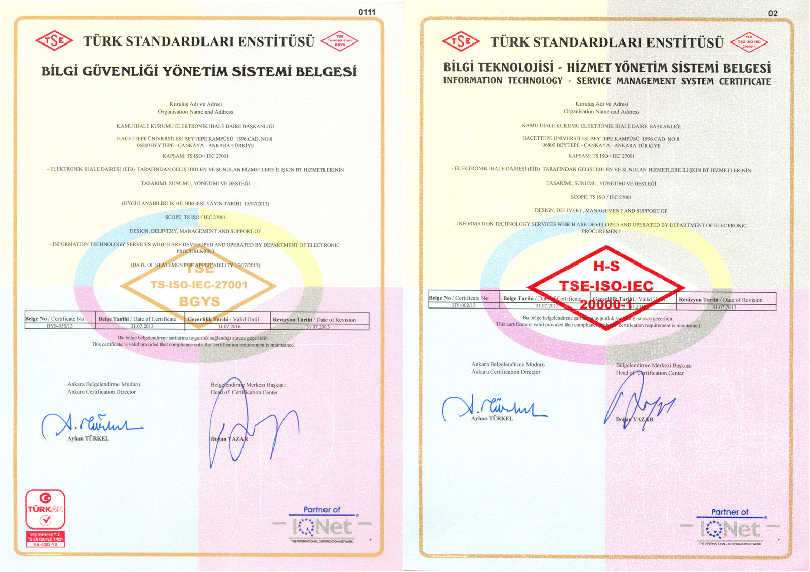 Belgelerin büyük halini görmek için tıklayınız